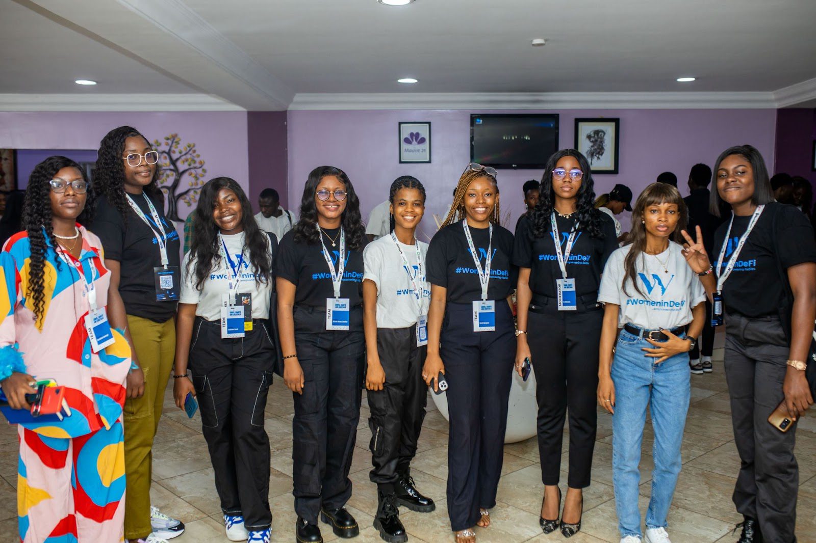 Sarah Idahosa with other members of the Women In DeFi community