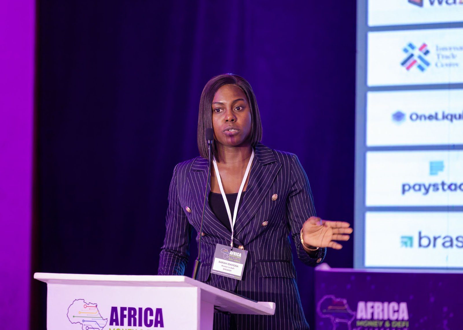 Here's Sarah Idahosa at the Africa Tech Summit 2024 in Nairobi, where she appeared as a speaker.