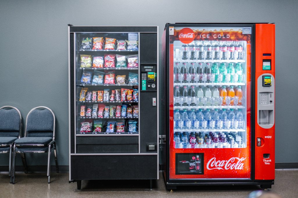 Images of vending machines from Upsplash