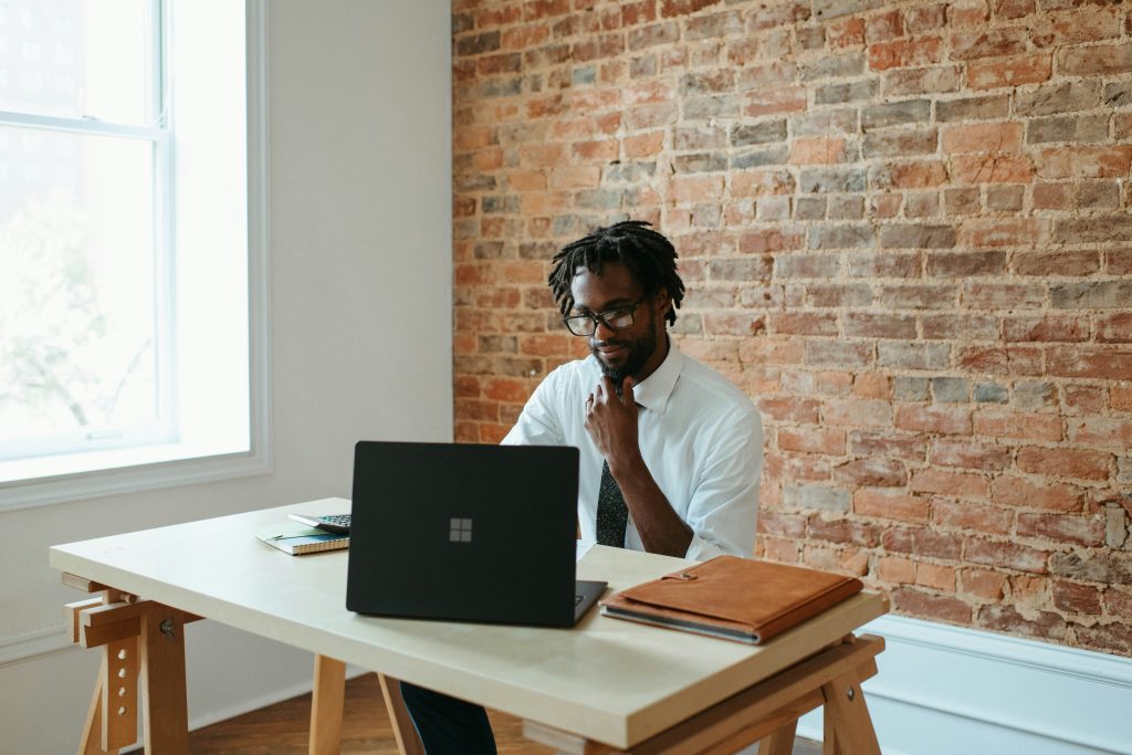 deep work strategy - a founder in an online meeting with investors